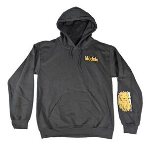 Modelo | Cerveza | Black Hoodie | Mens | Pullover Sweatshirt | S